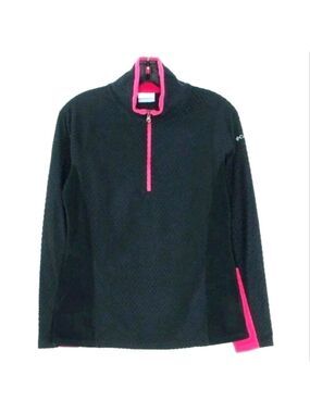 Columbia Fall Transition Casual Jacket Half Zip Utility Pullover Black Medium